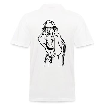 GIRL - Men's Polo Shirt - white - Back - Kai (181cm)