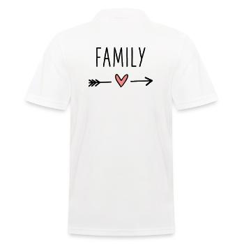 Family Herz Pfeil Liebe Amor Zusammenhalt - Männer Poloshirt - Weiß - Hinten - Kai (181cm)