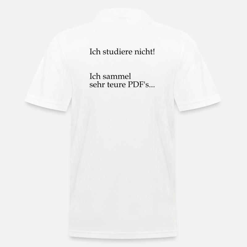 Unispruch "sehr teure PDFs" Geschenk, Studenten - Männer Poloshirt - Weiß
