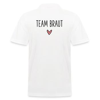 Douche nuptiale équipe mariée coeur mariée partie - Polo Homme - blanc - Dos - Kai (181cm)