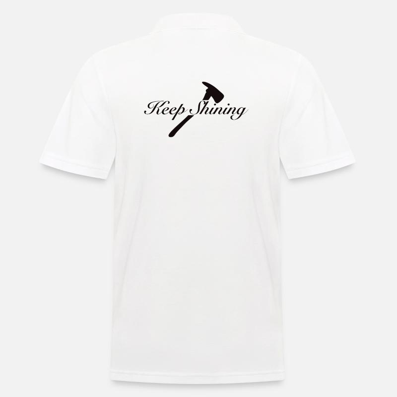 Keep Shining  - Männer Poloshirt - Weiß