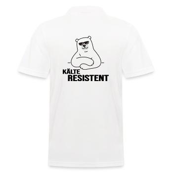Eisbader winterschwimmen im Eisbad kälteresistent - Männer Poloshirt - Weiß - Hinten - Kai (181cm)