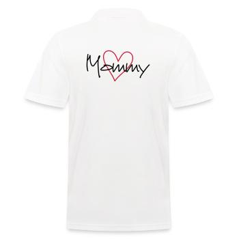 Mommy Herz Geschenk Partnerlook - Männer Poloshirt - Weiß - Hinten - Kai (181cm)