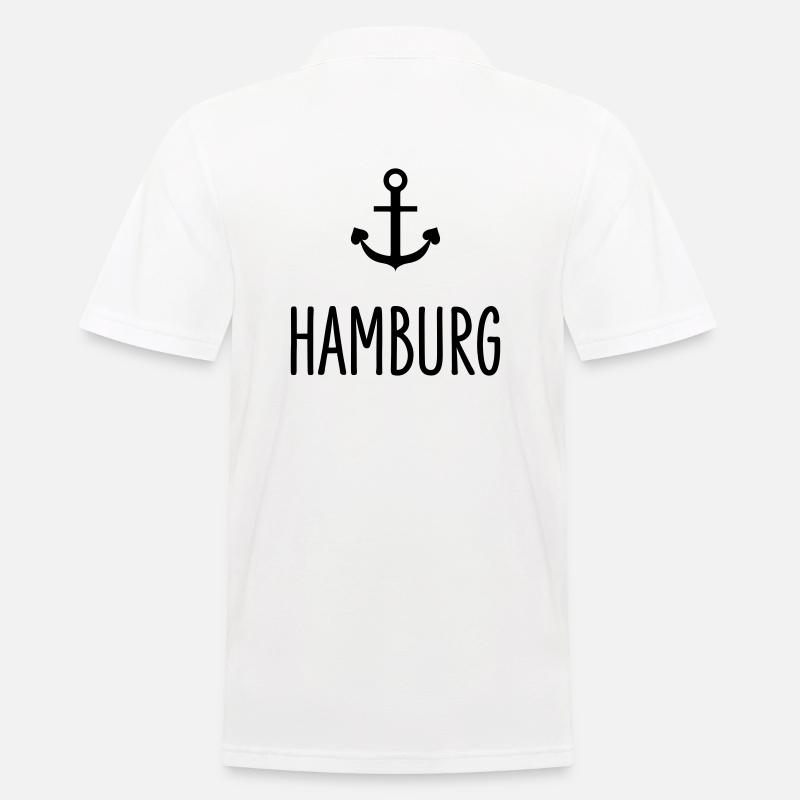 Hamburg Anker - Männer Poloshirt - Weiß