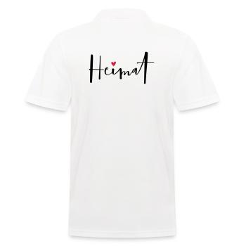Home I Home At Home Heart Gift - Men's Polo Shirt - white - Back - Kai (181cm)