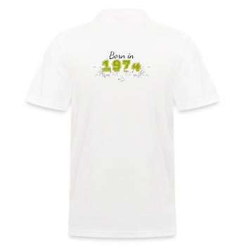 Born in 1974 - Men's Polo Shirt - white - Back - Kai (181cm)