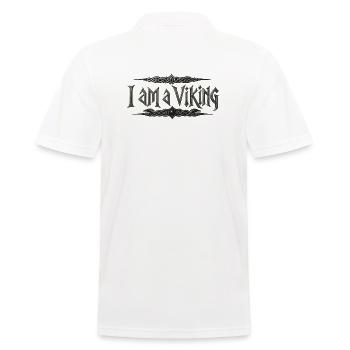 Je suis un Viking – Typographie du nœud celtique - Polo Homme - blanc - Dos - Kai (181cm)