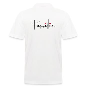Familie Herz Liebe Geschenkidee - Männer Poloshirt - Weiß - Hinten - Kai (181cm)