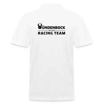 Racing Team Design GREEN - Männer Poloshirt - Weiß - Hinten - Kai (181cm)