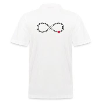 Signe infini coeur signe symbole cadeau amour - Polo Homme - blanc - Dos - Kai (181cm)