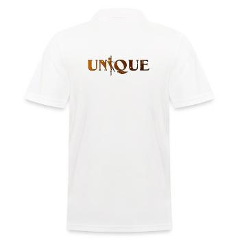 Goldene Silhouette Tanz-Umriss - Männer Poloshirt - Weiß - Hinten - Kai (181cm)