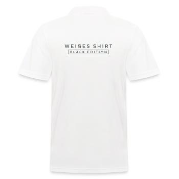 Weißes T-Shirt Black Edition - Männer Poloshirt - Weiß - Hinten - Kai (181cm)