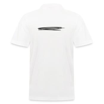 Sweeping lines | Vectorgraphic = Change Colors - Men's Polo Shirt - white - Back - Kai (181cm)