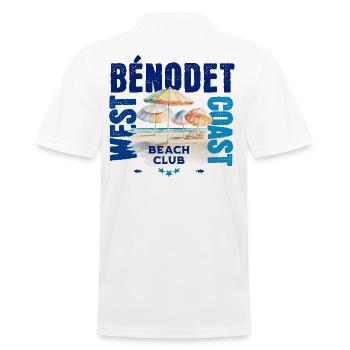 Bénodet Beach club - Men's Polo Shirt - white - Back - Kai (181cm)