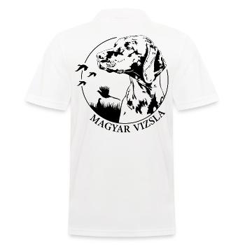MAGYAR VIZSLA Hunting Dog Hunting Dogs Wilsigns - Men's Polo Shirt - white - Back - Kai (181cm)