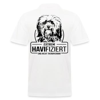 HAVIFIZIERT Havaneser Hundespruch Hunde Wilsigns - Männer Poloshirt - Weiß - Hinten - Kai (181cm)