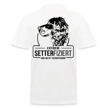 SETTERFIZIERT Gordon Setter Hunde Spruch Wilsigns - Männer Poloshirt - Weiß - Hinten - Kai (181cm)