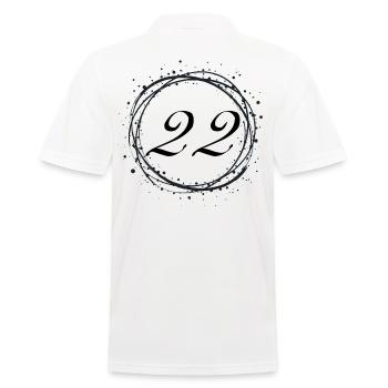 22 - Men's Polo Shirt - white - Back - Kai (181cm)
