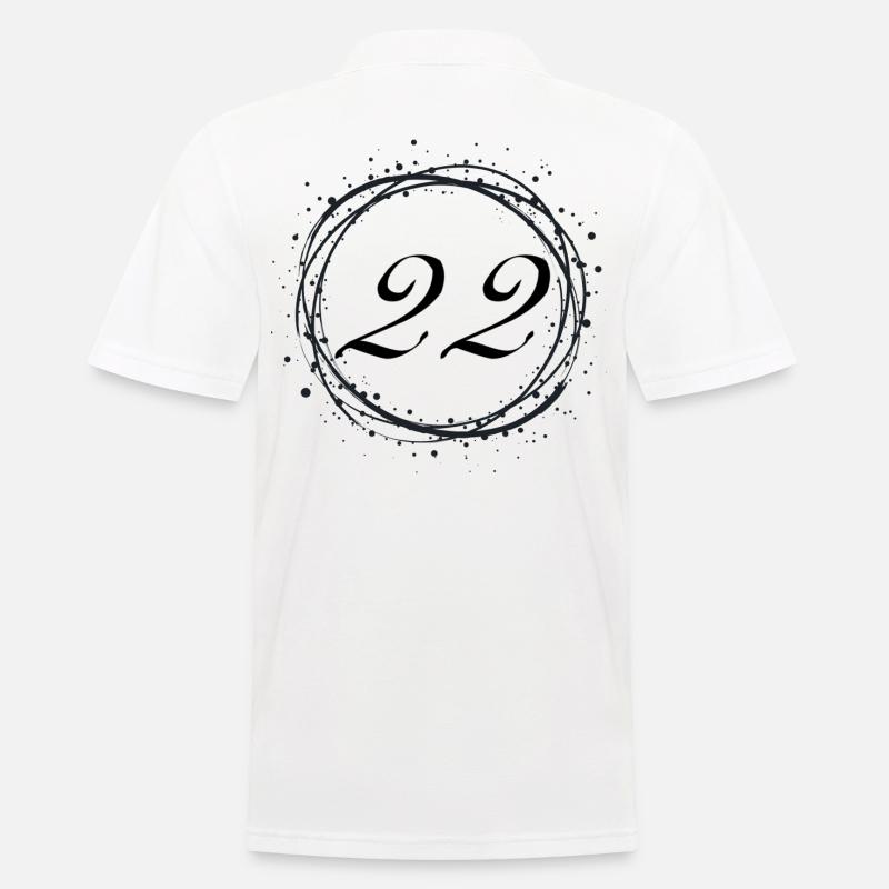 22 - Männer Poloshirt - Weiß