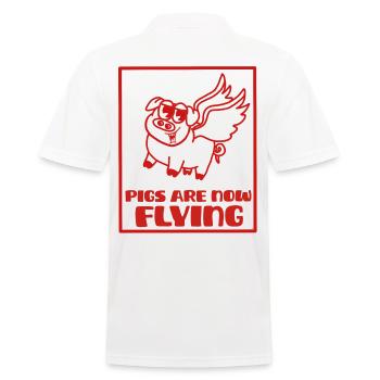 Pigs are now flying, rough times - Polo Homme - blanc - Dos - Kai (181cm)