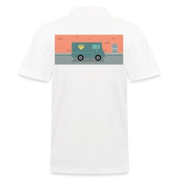IPS Truck - King of Queens - Men's Polo Shirt - white - Back - Kai (181cm)