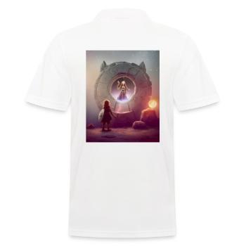 "Der Spiegel" - Männer Poloshirt - Weiß - Hinten - Kai (181cm)