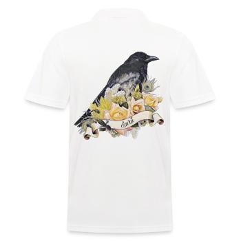 Raven, Crow, Spirit - Men's Polo Shirt - white - Back - Kai (181cm)