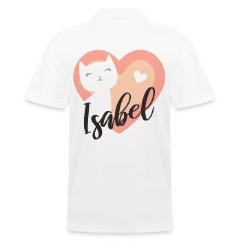 Isabel Nom Prénom Chaton - Polo Homme - blanc - Dos - Kai (181cm)