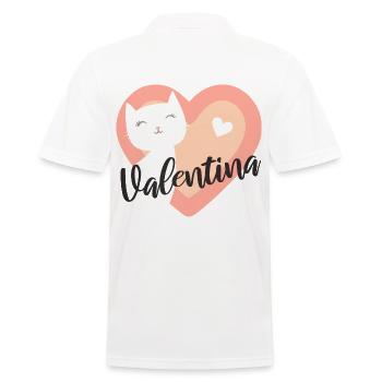 Valentina Name Vorname Kätzchen - Männer Poloshirt - Weiß - Hinten - Kai (181cm)