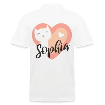 Sophia Nom Prénom Chaton - Polo Homme - blanc - Dos - Kai (181cm)