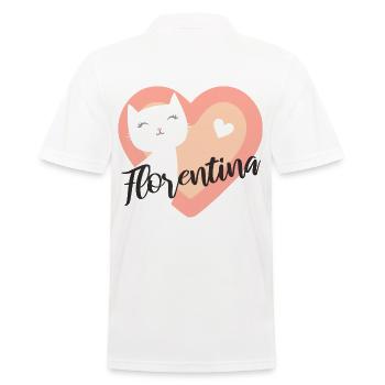 Florentina Nom Prénom Chaton - Polo Homme - blanc - Dos - Kai (181cm)