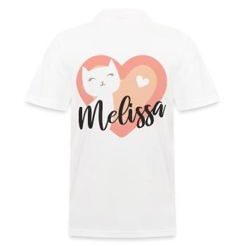 Melissa Nom Prénom Chaton - Polo Homme - blanc - Dos - Kai (181cm)