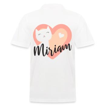 Miriam Surname First Name Kitten - Men's Polo Shirt - white - Back - Kai (181cm)