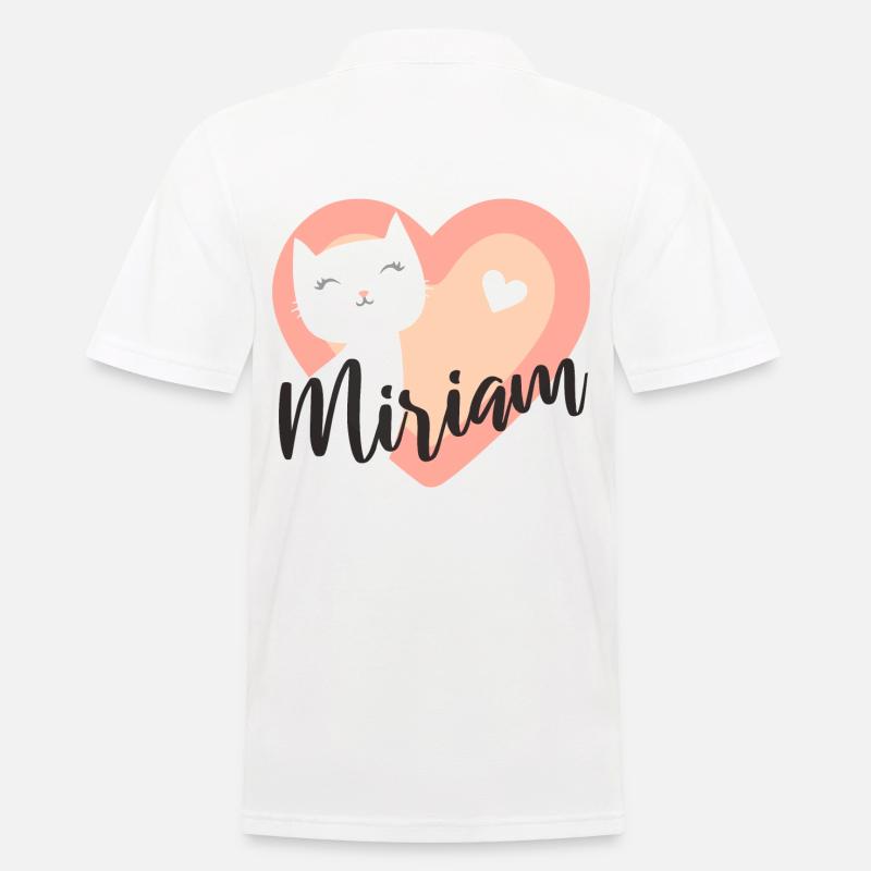 Miriam Nom Prénom Chaton - Polo Homme - blanc