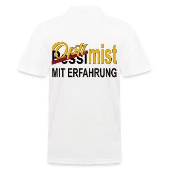 Optimist mit Erfahrung Geschenk - Männer Poloshirt - Weiß - Hinten - Kai (181cm)