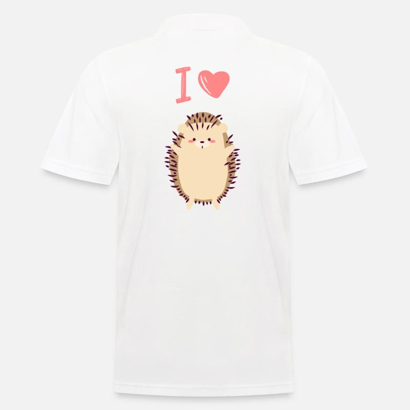 I heart hedgehog - Men's Polo Shirt - white