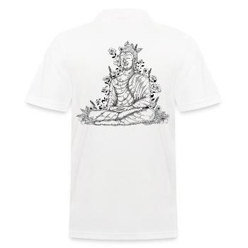 Bouddha - Polo Homme - blanc - Dos - Kai (181cm)