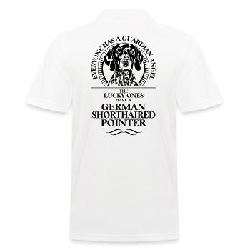 German Shorthaired Pointer Guardian Angel Wilsigns - Männer Poloshirt - Weiß - Hinten - Kai (181cm)