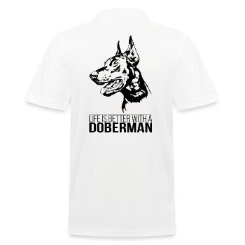 La vie de doberman est meilleure Chiens Wilsigns - Polo Homme - blanc - Dos - Kai (181cm)