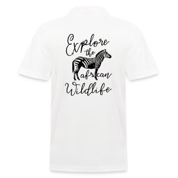 Zèbre Afrique zèbres Safari Wildnis Serengeti animal - Polo Homme - blanc - Dos - Kai (181cm)