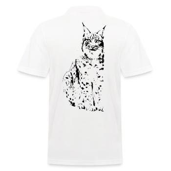 Chat Lynx chat sauvage - Polo Homme - blanc - Dos - Kai (181cm)