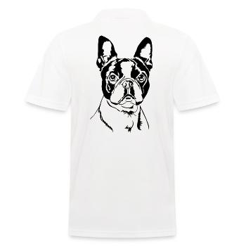 BOSTON TERRIER Portrait Chiens Wilsigns - Polo Homme - blanc - Dos - Kai (181cm)