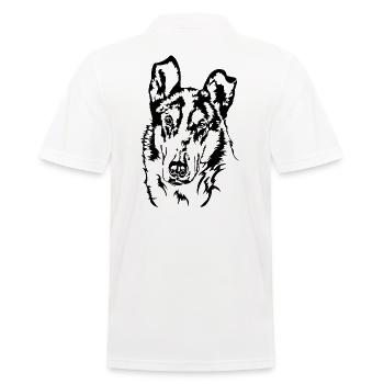 Collie à poil court Portrait chiens chien Wilsigns - Polo Homme - blanc - Dos - Kai (181cm)