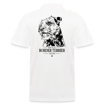 Border Terrier Maman Chien Chien Wilsigns - Polo Homme - blanc - Dos - Kai (181cm)