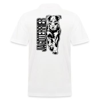 HUNTING TERRIER Dogs Portrait Hunting Dogs Hunting Dog - Men's Polo Shirt - white - Back - Kai (181cm)