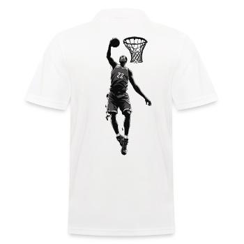 Dunking Basketballer Basketball Streetwear Design - Männer Poloshirt - Weiß - Hinten - Kai (181cm)