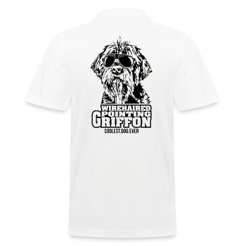 WIREHAIRED POINTING GRIFFON coolest dog ever Hunde - Männer Poloshirt - Weiß - Hinten - Kai (181cm)