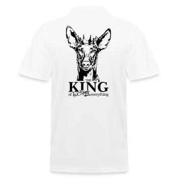 Pharaoh Dog King of everything Saying Dogs - Men's Polo Shirt - white - Back - Kai (181cm)
