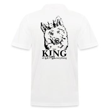 Samoyed King Dog Saying Dogs Dog - Men's Polo Shirt - white - Back - Kai (181cm)