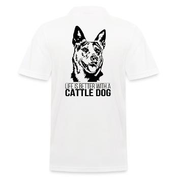 La vie de chien de bétail est meilleure Hunde Hund Wilsigns - Polo Homme - blanc - Dos - Kai (181cm)